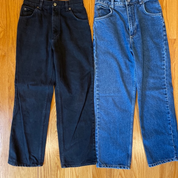 2 Pair NEW LEGENDS DENIM Black & blue denim jeans 12,12R boys/girls - Picture 4 of 15